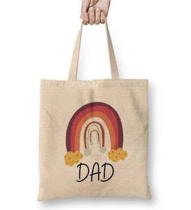 Dad The Dogfather Funny, Cute Dog Father Dad Owner Pet Doggo Pup Fun Humor Bez Çanta Uzun Saplı