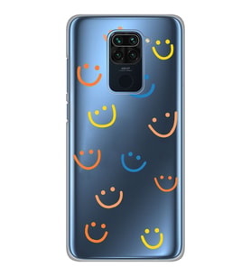 Xiaomi Redmi NOTE 9 Uyumlu Gülücük Tasarımlı Şeffaf Telefon Kılıfı