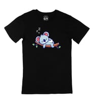 Uyuyan Koala Siyah Tişört