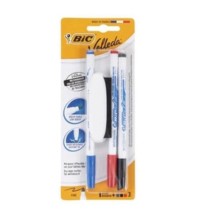 Bic Velleda Çocuk Tahta Kalemi 3 lü Beyaz Tahta Silgili