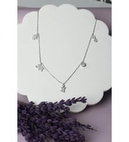 Şans Kolye Kadın Gümüş Zirkon Taşlı 925 Ayar Gümüş Kolye (Silver)