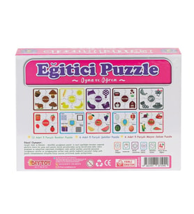 7194 Çark Puzzle Renkler Şekiller -