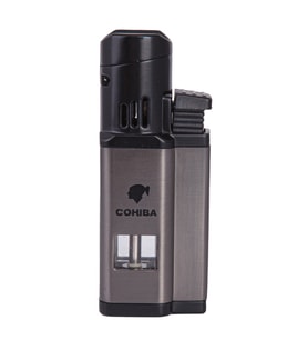 3 Torch Pürmüz Gunmetal-Siyah Metal Puro Çakmağı - TR7898