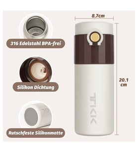 Vagon Life Çerlik Termos 450Ml Krem-Ceviz