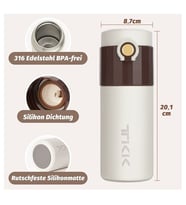 Vagon Life Çerlik Termos 450Ml Krem-Ceviz