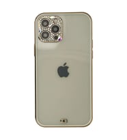 Apple İphone 12 Pro Max Kılıf Liva Taşlı Silikon - Beyaz