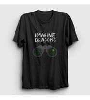 Presmono Unisex Siyah Night Imagine Dragons T-Shirt 82623tt