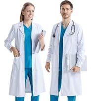 önlüğü, pamuk, kadın, erkek, CoatCool önlük, beyaz, düğmeli, 3 cepli, uzun kollu, laboratuvar mantosu, kimya önlüğü, iş kıyafeti, doktor mantosu, koruyucu kıyafet, laboratuvar, hastane,