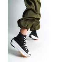 ROMA Bağcıklı Ortopedik Taban Kadın Sneaker Spor Ayakkabı  BT - Siyah
