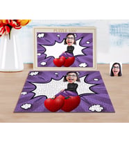 BK Gift Kişiye Özel Kadın Karikatürlü 1000 Parça Profesyonel Puzzle-2