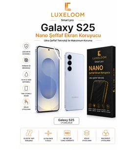 LUXELOOM Galaxy S25 Nano Şeffaf Ekran Koruyucu Film