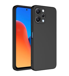 Pilanix Xiaomi Redmi 12 Kılıf Kamera Korumalı İçi Süet Mara Lansman Silikon (Siyah)