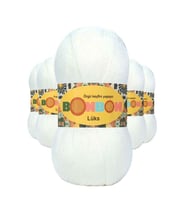 Northcity Lüks Patik İpi Yünü Beyaz – 5’li Bonbon Set, %100 Akrilik Örgü İpi