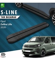 S-Dizayn Opel Zafira Life Kısa Şase S-Line Siyah Yan Basamak 213 Cm 2020 Üzeri A+ Kalite