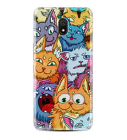 Xiaomi Redmi 8A 8 Pro 9C 9T 10C 11T Pro Kılıf Desenli Silikon Kediler 1723