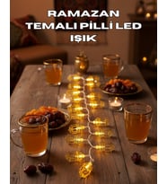 Northcity Ramazan Işıkları Pilli Altın Fener Tasarımlı Dekoratif LED Aydınlatma