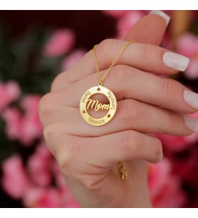 Kişiye Özel 925 Ayar Gümüş Mom 3 İsim Kolye