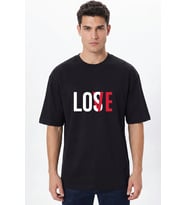 Love Lose Baskılı Beyaz Tişört - %100 Pamuk Bisiklet Yaka Unisex Grafik Tasarım T-Shirt