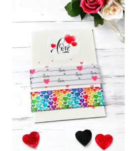 Sevgililer Günü Love Kurdele Kalp Desenli  Kurdele 2 mt -T886 (Renksiz)