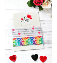 Sevgililer Günü Love Kurdele Kalp Desenli  Kurdele 2 mt -T886 (Renksiz)
