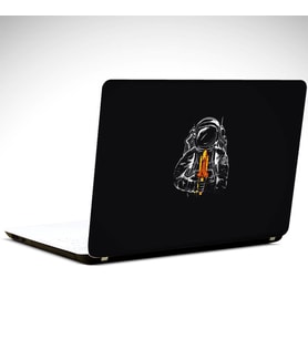 Uydu ve Astronot Laptop Sticker 17 inch (39X27CM)