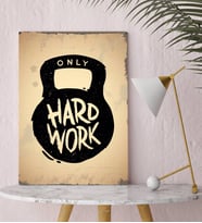 BK Gift Work Hard Tasarımlı Kanvas Tablo-1