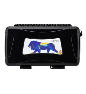Lubinski Seyahat Puro Kutusu Humidor Kırılmaz Plastik Siyah Lion 5's LB-623