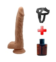 Lilitu Shop Belden Bağlamalı USB Şarjlı 20 cm Oynar Başlı İleri Geri Hareketli Titreşimli Dildo