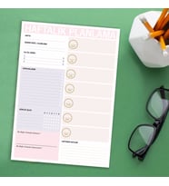 Haftalık Planlayıcı Defter Olumlama - Weekly Planner