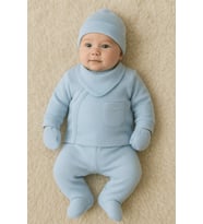 Mulvxbby Bby02 Cepli Çizgili 5'Li % 100 Pamuk Hastane Çıkış Seti (Mulvix)