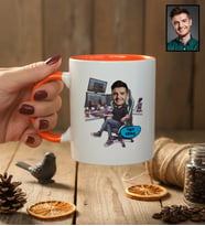 Kişiye Özel Karikatürlü Gamer Arkadaşa Hediye Kupa Bardak Doğum Günü Hediyesi