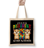 Colorful It s OK To Be Different Autism Awareness Bez Çanta Uzun Saplı