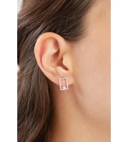 Elika Silver 925 Ayar Gümüş Çerçeve Model Küpe