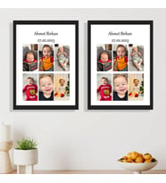 Bebeğin 1 Yılı 12 Fotoğraflı 30x40 Yapışan Çerçeve- 2ADET