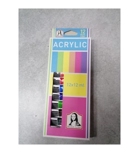 12 Renk Mona Lisa Tüp Akrilik Boya 12 ml
