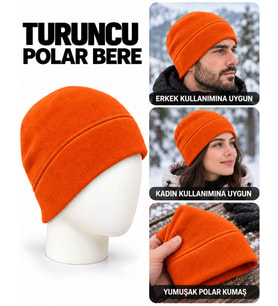 Unisex Polar Bere, Kadın ve Erkek Uyumlu, Kışlık Yumuşak Polar Bere