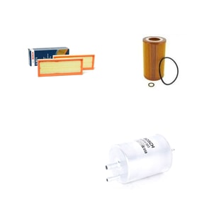 Bosch Filtre Bakım Seti Mercedes C320 W203 2001-2006 Benzin Hava + Yağ f. + Yakıt Filtre Bosch