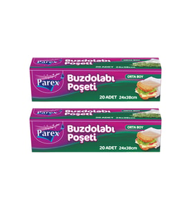 20'li Buzdolabı Poşeti Orta Boy 24 x 38 cm İkili Paket