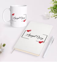 BK Gift Kişiye Özel İsimli Beyaz Defter Kalem Kupa Seti-1
