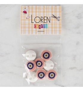 Crafts 8 Li Pudra Nazar Boncuğu Düğme - 685