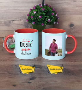 Diyaliz Teknikeri Kupa Bardak Turuncu Fotoğraflı Diyaliz Teknikerine Hediye