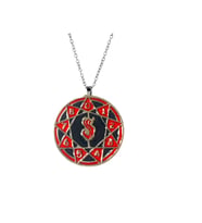 Metal Rock Grubu Slipknot Logo Kolye Alaşımlı Uzun Zincir Kırmızı Kolye (Gümüş)