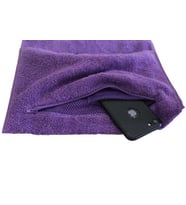 30x100 Spor Havlusu Cepli Fermuarlı Spa Fitness Gym Tenis Havlusu (Mor)
