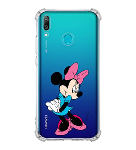Huawei Y9 2019  Köşe Korumalı Antişok Kapak Minnie Mouse Tasarımlı Şeffaf  Kılıf
