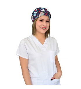 Lacivert İlkyardım Desenli Doktor Hemşire Hastane Medikal Cerrahi Bone
