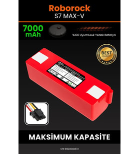Roborock S7 MaxV 7000mAh Robot Süpürge Bataryası - Sertifikalı Güvenlik, Gerçek Kapasite