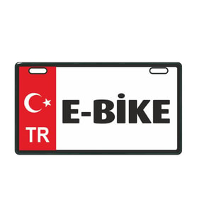 Kırmızı E-Bike Plakalık