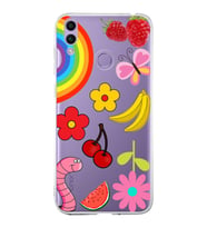 PrintiFy Huawei Honor 8C ile Uyumlu 1mm Slim Fit Water Color 5 Baskılı Şeffaf  Kılıf