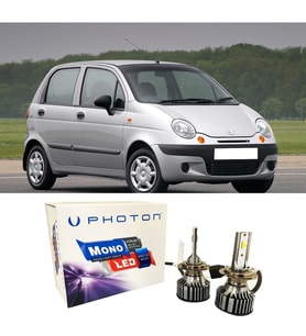 Daewo Matiz Led Xenon Uzun + Kısa Far Ampulü H4 Mono Yeni Seri Beyaz