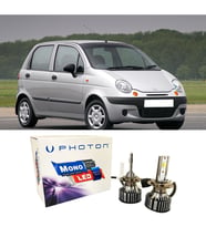 Daewo Matiz Led Xenon Uzun + Kısa Far Ampulü H4 Mono Yeni Seri Beyaz